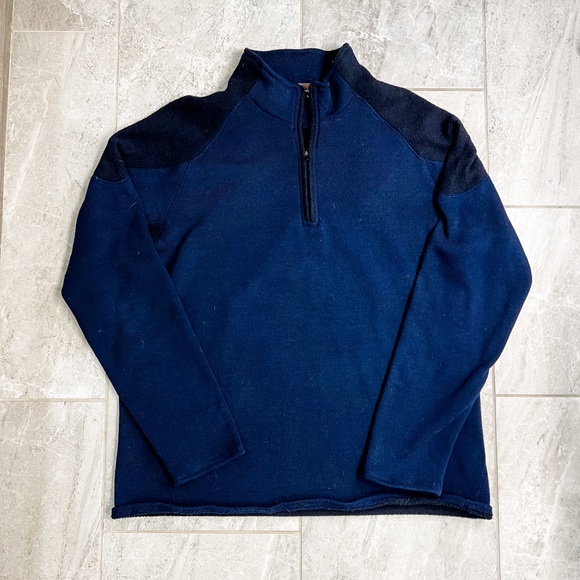 Royal Robbins Blue and Black 1/4 Zip Long Sleeve Pullover Size Large - Picture 11 of 11